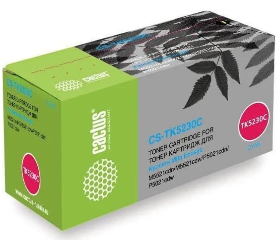 Изображение товара Лазерный картридж Cactus tk-5230c голубой, 2200 страниц, для kyocera ecosys m5521cdn/m5521cdw CS-TK5230C 1011578