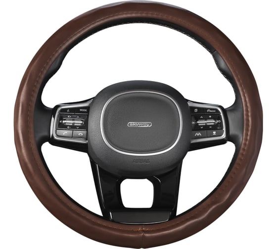 Изображение товара Оплетка SKYWAY Top-11 M коричневая, экокожа S01102499