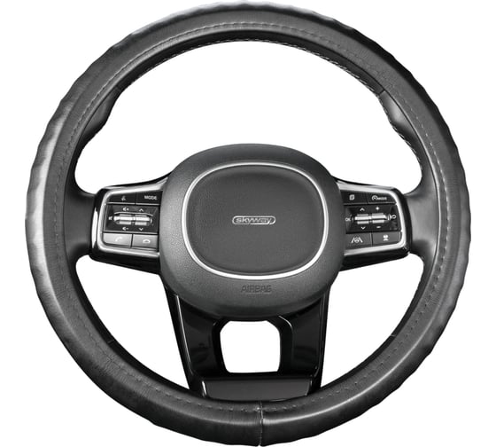 Изображение товара Оплетка SKYWAY Top-12 M черная, экокожа S01102500