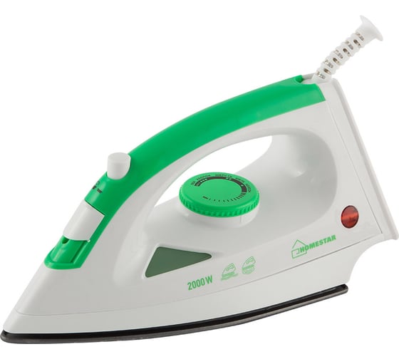 Изображение товара Утюг Homestar HS-4001 бело-зеленый 2000Вт пар тефлоновая подошва 00 4837 004837