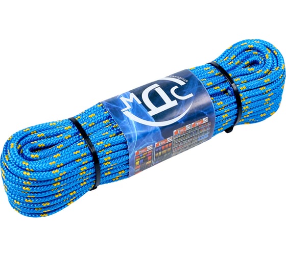 Изображение товара Полипропиленовый плетеный шнур ТОРГОВО-ПРОИЗВОДСТВЕННАЯ КОМПАНИЯ МДС 20 м, 6 мм, 16 прядей 7930050322155