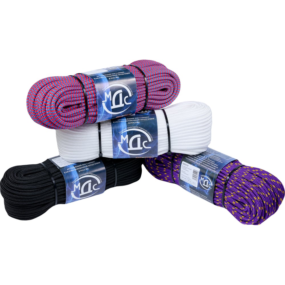 Изображение товара Полипропиленовый плетеный шнур МДС 50 м 5 мм 16 прядей для универсальных работ