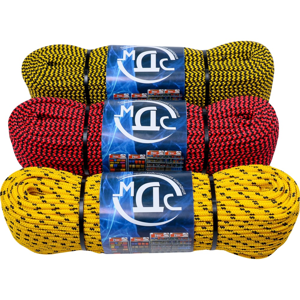 Изображение товара Плетеный полипропиленовый шнур МДС 50 м 4 мм универсальный