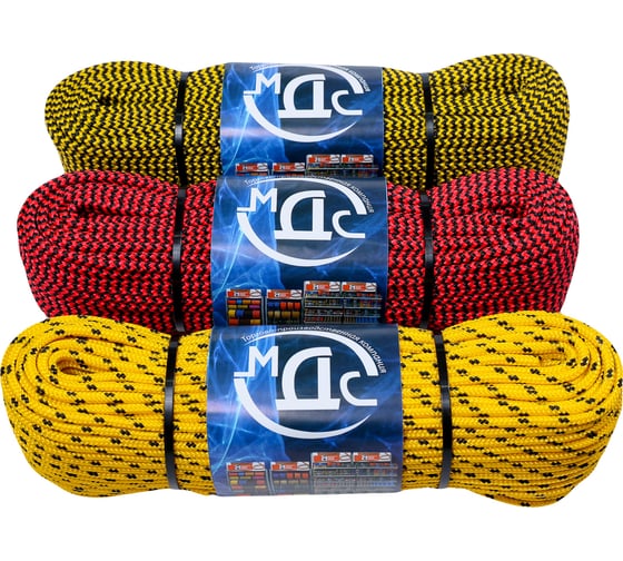 Изображение товара Полипропиленовый плетеный шнур ТОРГОВО-ПРОИЗВОДСТВЕННАЯ КОМПАНИЯ МДС 50 м, 4 мм, 16 прядей 7930050322292