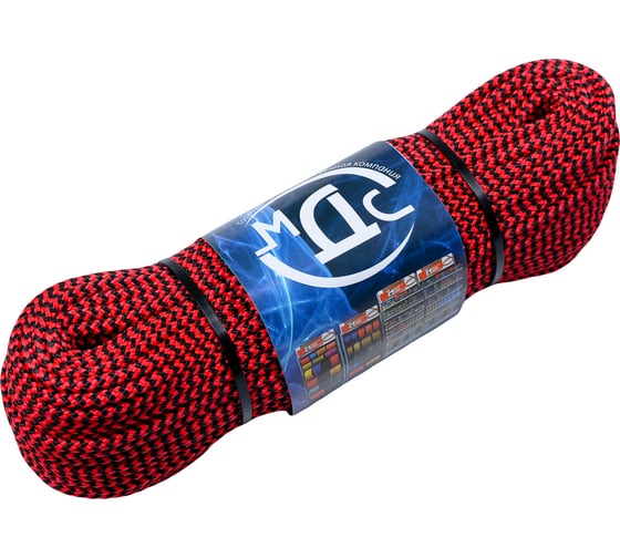 Изображение товара Полипропиленовый плетеный шнур ТОРГОВО-ПРОИЗВОДСТВЕННАЯ КОМПАНИЯ МДС 50 м, 4 мм, 16 прядей 7930050322292