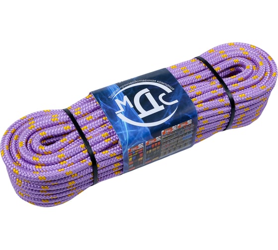 Изображение товара Полипропиленовый плетеный шнур ТОРГОВО-ПРОИЗВОДСТВЕННАЯ КОМПАНИЯ МДС 20 м, 8 мм, 16 прядей 7930050322179