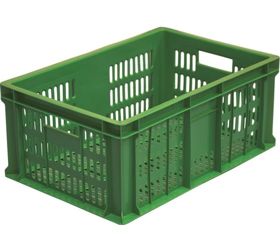 Изображение товара Ящик с перфорацией Дигрус 600x400x250 мм, зелёный Я-60.40.25-ПЗ/Д