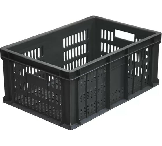 Изображение товара Ящик с перфорацией Дигрус 600x400x250 мм, черный Я-60.40.25-ПЧ/Д