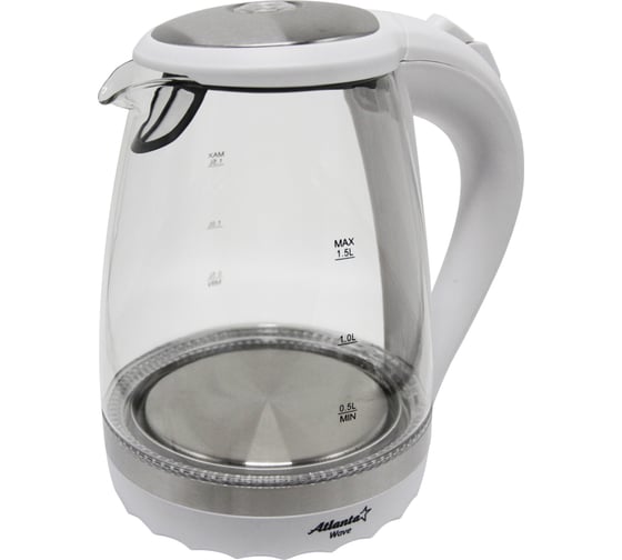 Изображение товара Стеклянный электрический чайник Atlanta ATH-2463 white