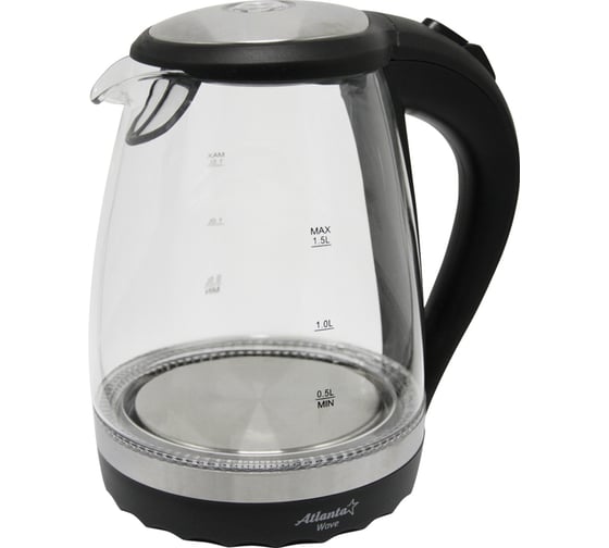 Изображение товара Стеклянный электрический чайник Atlanta ATH-2463 black