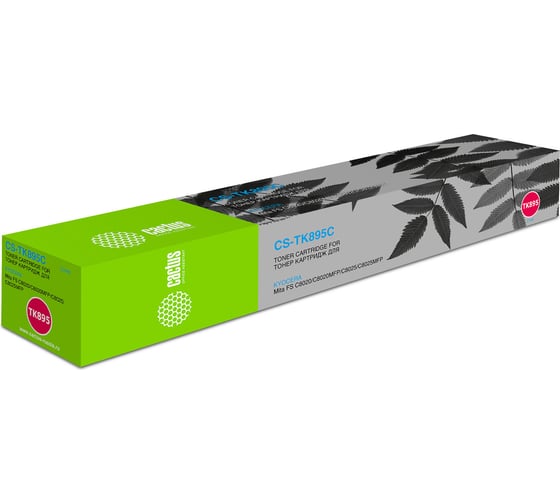 Изображение товара Лазерный картридж Cactus tk-895c голубой, 6000 страниц, для kyocera mita fs c8020/c8020mfp/c80 CS-TK895C 1066834
