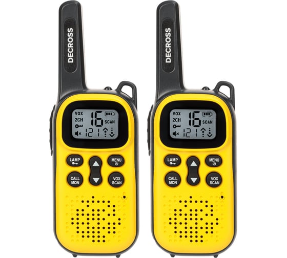 Изображение товара Комплект из двух радиостанций Decross DC43 Yellow Twin EU без ЗУ DC4311100002000