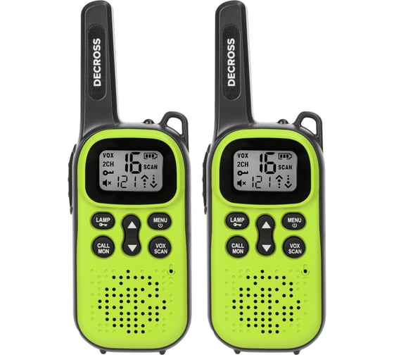 Изображение товара Комплект из двух радиостанций Decross DC44 Green Twin EU с ЗУ DC4412103302000