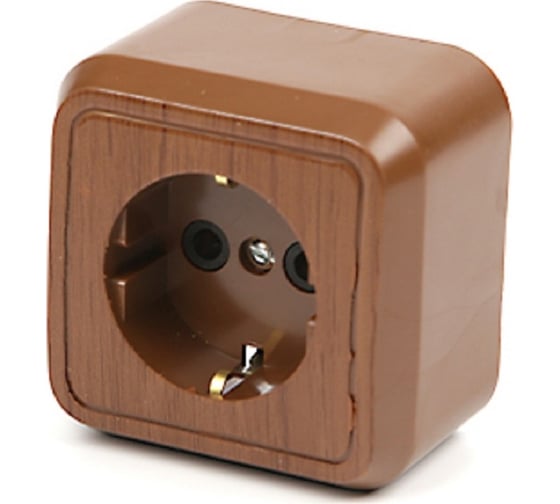 Изображение товара Розетка открытой установки ООО МПО Электротехника 1 мест. с з/к 2795