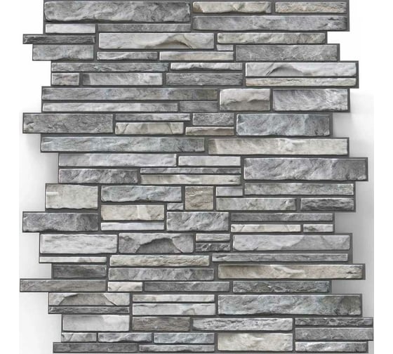 Изображение товара Самоклеящаяся декоративная ПВХ панель Центурион 476x475x3 мм камень сумерки 84193