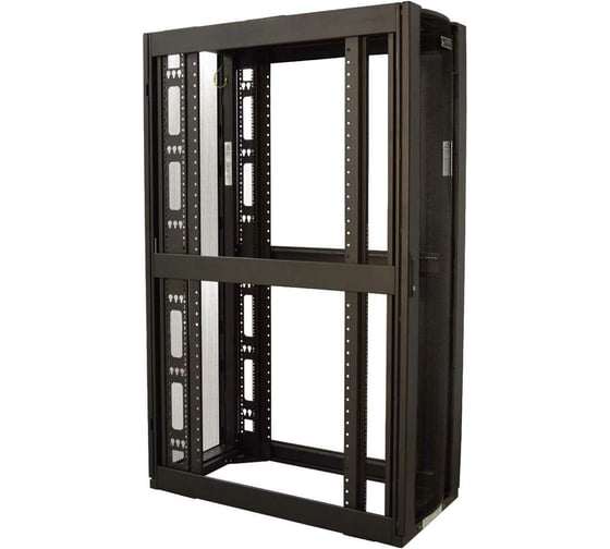 Изображение товара Шкаф DCS 42U LANMASTER 600x1200 мм, с перфорированными дверьми, без боковых панелей, черный LAN-DC-CBP-42Ux6x12