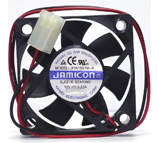 Изображение товара Вентилятор Jamicon JF0515S1M 50х50х15 12В с разъемом 2 конт.MOLEX 5239-2(PHU-2) С00034204