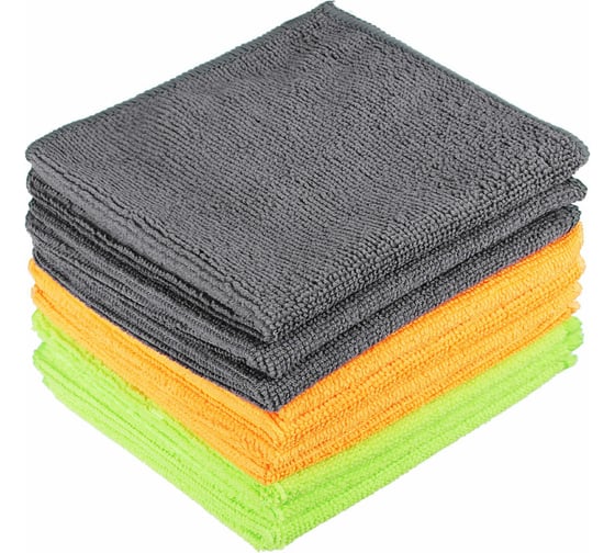 Изображение товара Набор салфеток из микрофибры ЕРМАК 10 шт., 30x30см 715-010