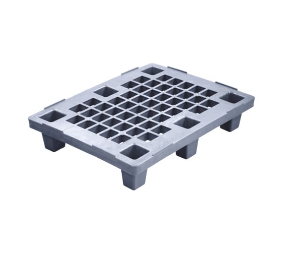 Изображение товара Перфорированный паллет Дигрус 800x600x150, на ножках, серый П-80.60.15-ПнСер/Д