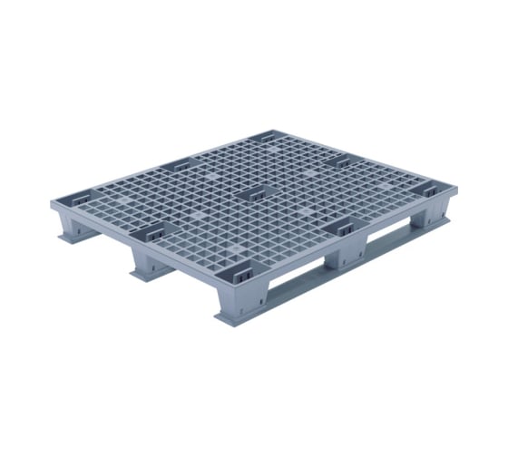 Изображение товара Перфорированный паллет Дигрус 1200x1000x150, на полозьях, серый П-120.100.15-ПпС/Д
