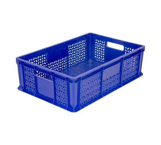 Изображение товара Перфорированный ящик с ручками Дигрус 600x400x180 мм, синий Я-60.40.18-ПрС/Д