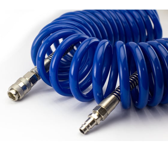 Изображение товара Шланг воздушный спиральный полиуретановый 8-12 мм, 7.5 м с БРС Rotake RH-20107-7.5