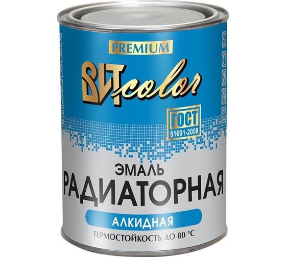 Изображение товара Эмаль для радиаторов Царицынские краски ВИТ color алкидная, белая, 0.8 кг 19196