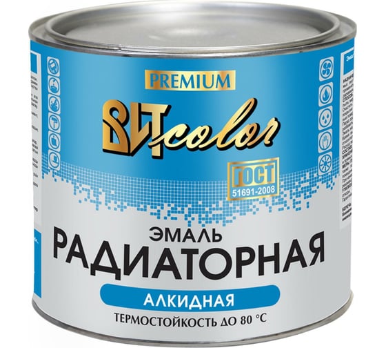 Изображение товара Эмаль для радиаторов Царицынские краски ВИТ color алкидная, белая, 1.9 кг 19197