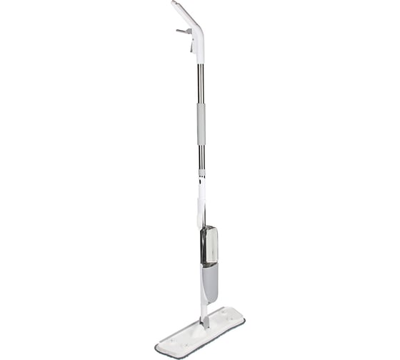 Изображение товара Швабра VETTA с распылителем и насадкой из микрофибры 41x13 см, ручка 118 см, нержавеющая сталь 444-375