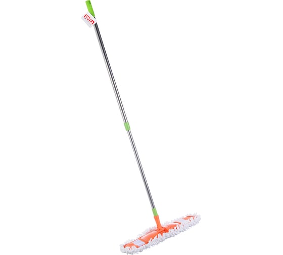 Изображение товара Швабра с насадкой из микрофибры VETTA телескопический черенок, нержавеющая сталь, 70-120 см NP-1203 444-263