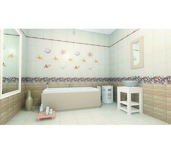 Изображение товара Панель ПВХ КронаПласт Unique дары моря бежевый, 3 шт. 00-00048331