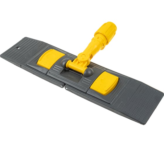 Изображение товара Держатель мопов Uctem-Plas 50x13 см, пластик, серый, желтая рукоятка NP192-Y