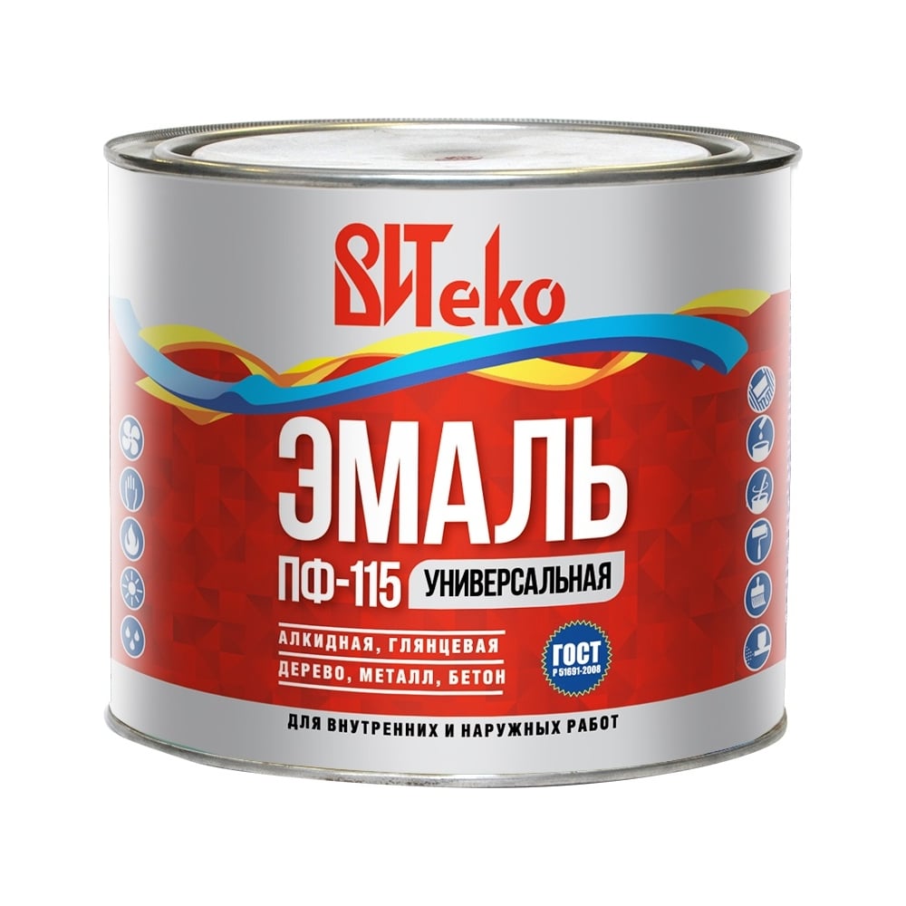 Эмаль Царицынские краски Витеко ПФ-115, голубая, 1.8 кг 16098