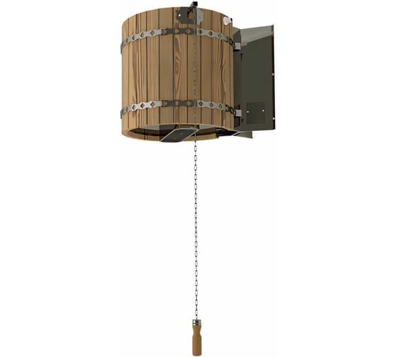 Изображение товара Обливное устройство для бани VVD Ливень мини деревянное обрамление ТЕРМО 1127