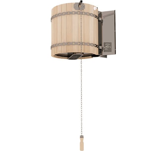 Изображение товара Обливное устройство для бани Ливень деревянное обрамление сосна 36 литров VVD 7930