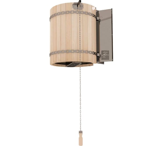 Изображение товара Обливное устройство для бани VVD Ливень деревянное обрамление, сосна, 50 л 7647