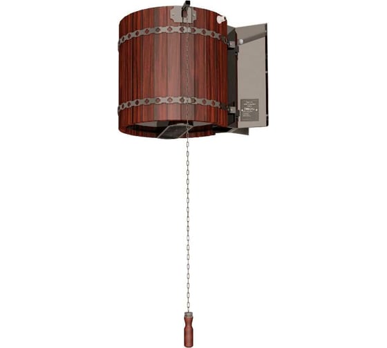 Изображение товара Обливное устройство для бани Ливень деревянное обрамление кр. дерево 36 литров VVD 7939