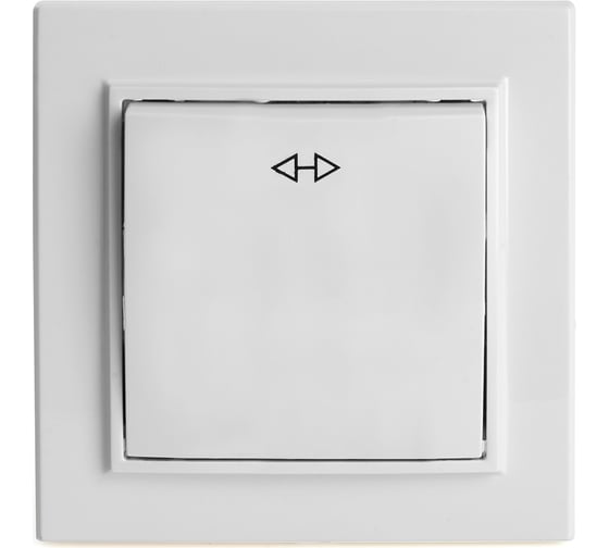 Изображение товара Перекрестный переключатель STEKKER 1-клавишный psw10-9009-01, 250в, 10а, серия эрна, белый, 39925