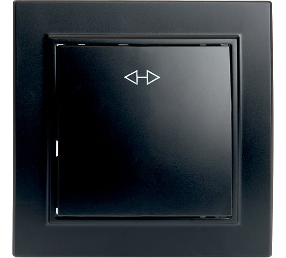 Изображение товара Перекрестный переключатель STEKKER 1-клавишный psw10-9009-03, 250в, 10а, серия эрна, черный, 39927