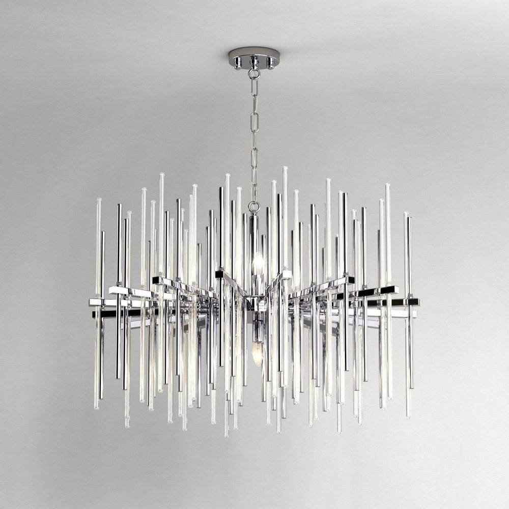 Изображение товара Подвесной светильник Bogate's 355/8 современный хром со стеклом