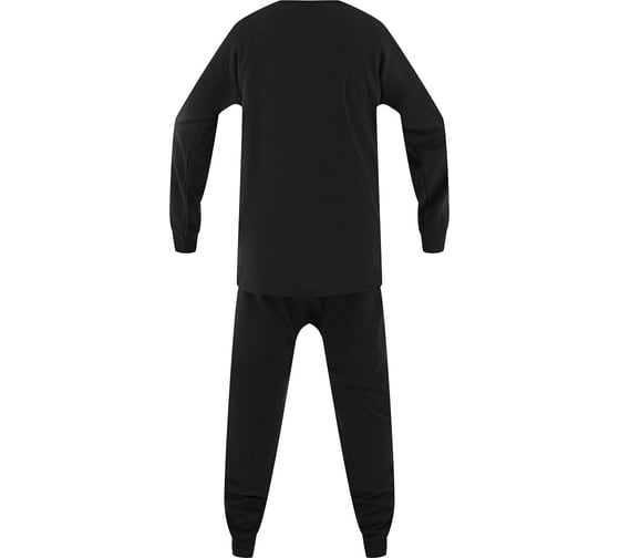 Изображение товара Утепленное трикотажное белье СПЕЦ лонгслив + кальсоны, х/б с начесом, черное, р. 112-116, рост 182-188 БУ002-XХL