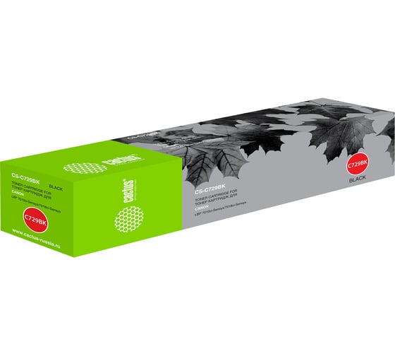 Изображение товара Картридж лазерный CS-C729BK 729 BK черный (1200стр.) для Canon i-SENSYS LBP-7010C/ LBP-7018C Cactus 727285