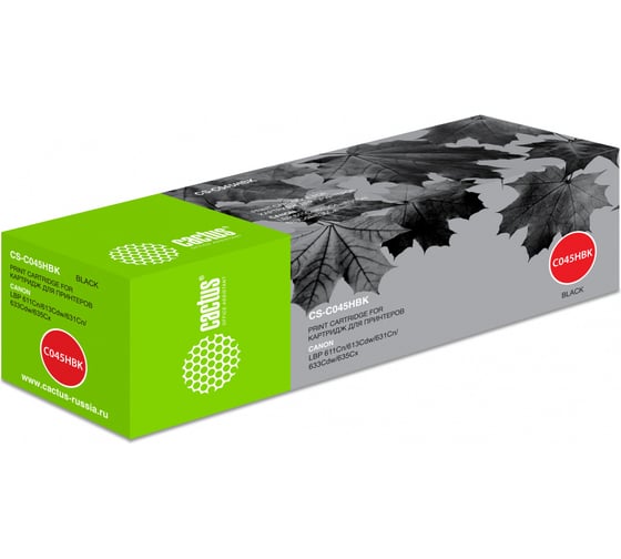 Изображение товара Картридж лазерный CS-C045HBK 045 H BK черный (2800стр.) для Canon LBP 611Cn/613Cdw/631Cn/633Cdw/635Cx Cactus 1011602