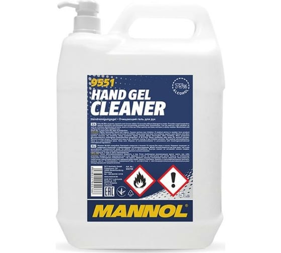 Изображение товара Гель для очистки рук MANNOL HAND GEL CLEANER 5 л 9551