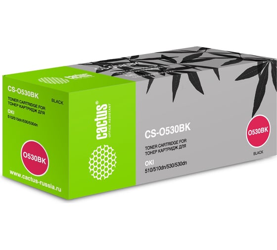 Изображение товара Лазерный картридж Cactus 44469810 черный, 5000 страниц, для oki c530 CS-O530BK 807399