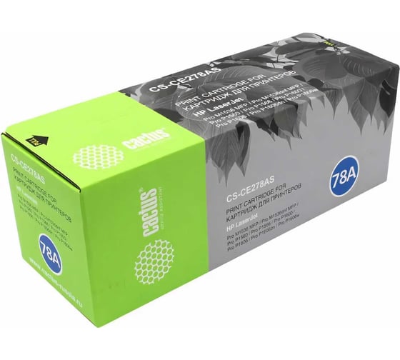 Изображение товара Картридж лазерный CS-CE278AS CE278A черный (2100стр.) для HP LJ P1566/P1606w Cactus 852528