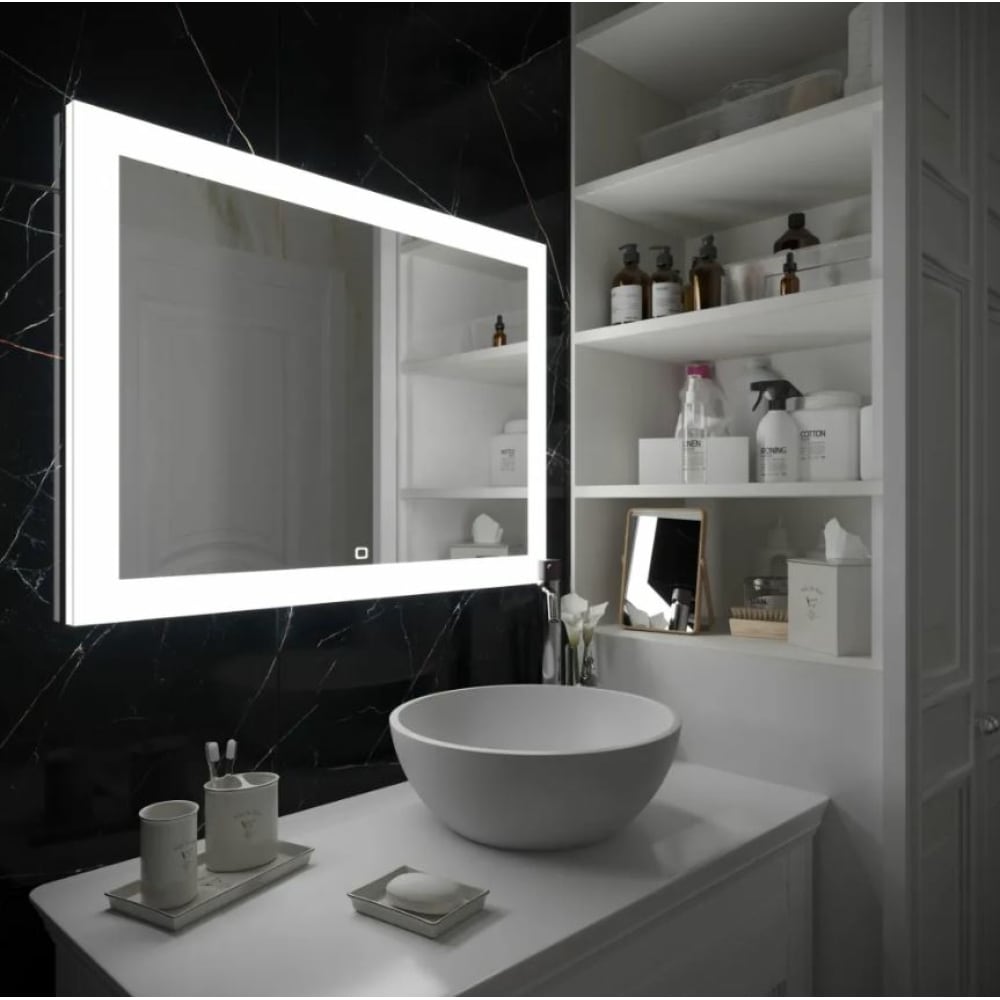 Зеркало для ванной uperwood зеркало emmy эрика люкс 100х80 led подсветка антизапотевание 250521