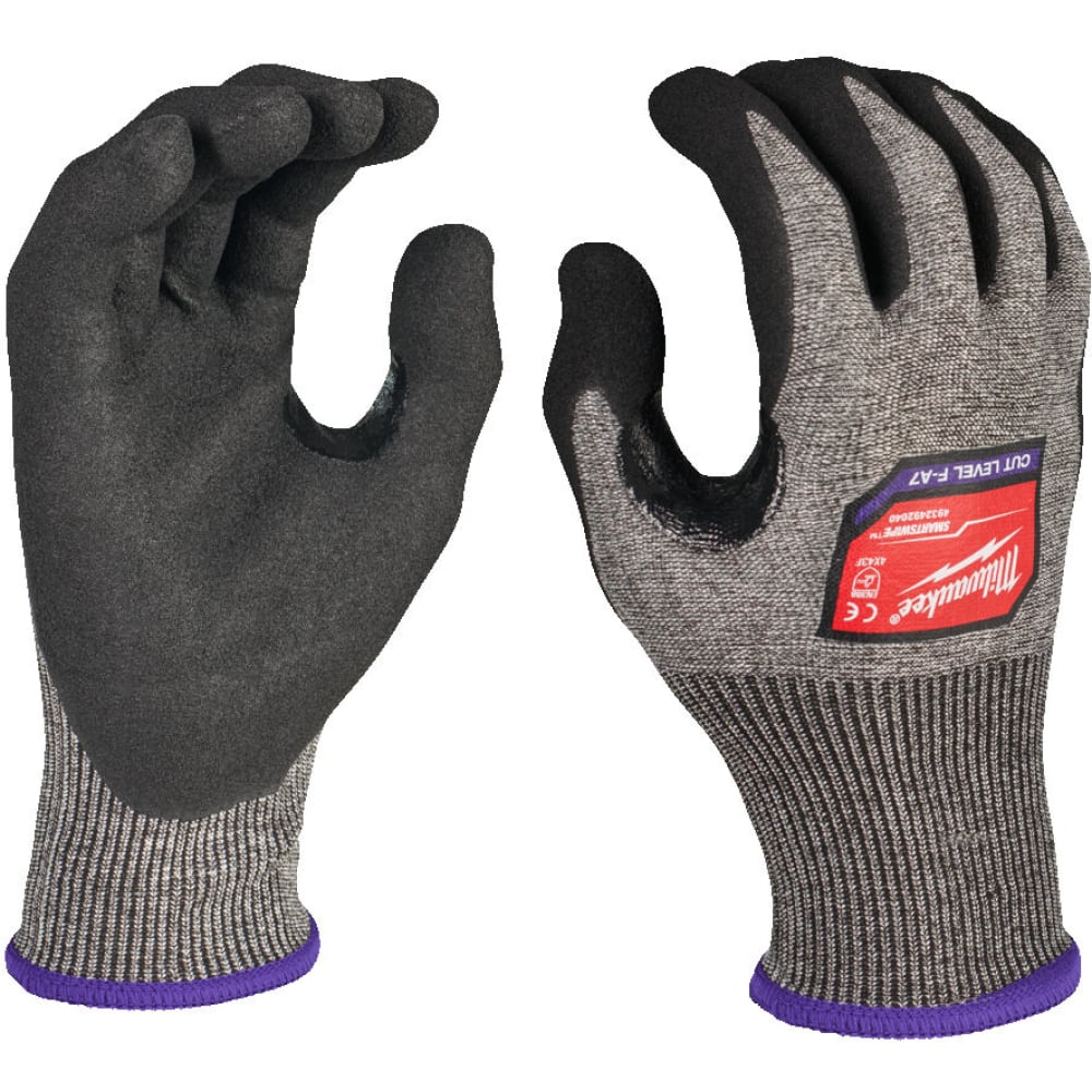 Защитные перчатки Milwaukee, размер M, цвет серый