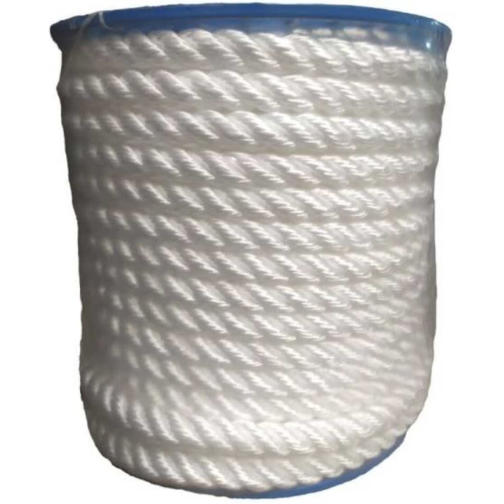 Изображение товара Полиамидный канат тросовой свивки АзотХимФортис 19 мм 50 м белый прочный