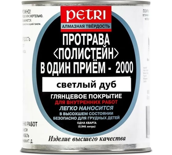 Изображение товара Полиуретановый цветной лак PETRI Polystain Светлый дуб PLO-Q